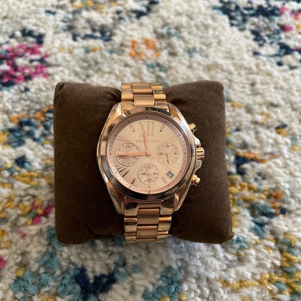 Michael Kors Rose Gold Stainless Steel Chronograph Watch